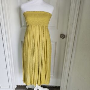 Kings Road Yellow Strapless Dress :Size Small